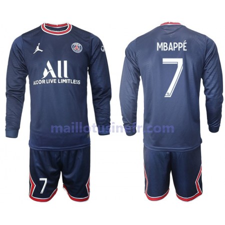 Maillot de Foot Paris Saint-Germain Mbappé 7 Domicile 2021-22 Manches Longues - Enfant Maillot de Foot Paris Saint-Germain Mbappé 7 Domicile 2021-22 Manches Longues - Enfant